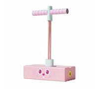 MotiveTech Juguete de Brincador de Rana Material Seguro Rebotador Pogo de Espuma Portátil Palo Brincador con Sonido para Niños, Rosa, Luz Conejo Deluxe