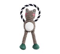 MotiveTech Juguete Interactivo para Perro en Forma de Animal Relleno Y Chirriante Material de Felpa Suave con Relleno de Algodón para Masticar Y Aliviar, Rana