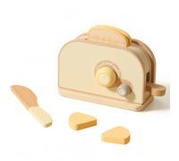 MotiveTech Juguete Juego Culinario Seguro Juguete Imitación con Accesorios Morno Juego Cocina para , Tostadora Color Crema