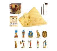 MotiveTech Kit de Excavación de Pirámides Egipcias, Actividades Escolares, con 10 Adornos Educativos para Niños Mayores de 3 años, Regalo de Cumpleaños.