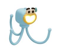 MotiveTech Luz Nocturna LED para Dormitorio Infantil Lámpara de Pequeña Animal Marino Portátil con Función Soporte Móvil Adecuada para Dormitorio Baño Reg, Azul