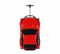 MotiveTech Maleta Infantil con Forma de Coche Correpasillos Trolley Infantil Diseño Coche de Carreras Carcasa Rígida Equipaje para Montar para Viaje, Vacaciones, Rojo