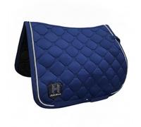 MotiveTech Mantilla Montar Universal Sudaro Equitación Cómoda Mantilla con Ribete para Entrenamiento, Hípica, Instalación Equina , Azul Marino