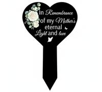 MotiveTech Memorial Marker Placa Conmemorativa Señal Funeraria Estaca de Jardín Letrero de Cementerio Acrílico Que Soporta Lluvia Heladas Punta Afilada para, 2