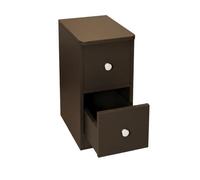 MotiveTech Mesa Auxiliar de Noche Ahorra Espacio Gabinete de Almacenamiento Pequeño Multifuncional Estante Organizador para Espacios Pequeños, Negro, 20CM Sin Cajón