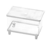 MotiveTech Mini Terrario para Reptiles, para Serpientes, Caja de Cría Transparente con Completa, Casa para Mascotas, Tanque Pequeño para Lagartos, Blanco, 30 Cm X 19.5 Cm X 21