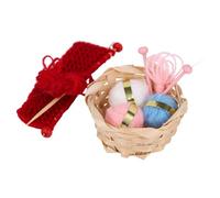 MotiveTech Miniatura de Casa de Muñecas a Escala 1/12, Hilo en Cesta, Accesorio para Casa de Muñecas, Mini, Decoración Bonita, Decoración para Cuarto de Costura,