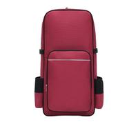 MotiveTech Mochila de Flauta de Cucurbitáceas Hulusi, Hecha en China, con Bolsa de Almacenamiento, Bolso de Hombro Ajustable Y Funda Ligera de Tela Oxford Acolch, Rojo