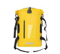 MotiveTech Mochila Impermeable Correas Ajustables Mochila PVC Bolsillo Frontal Equipaje, Amarillo, Amarillo, 30L