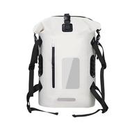 MotiveTech Mochila Impermeable Correas Ajustables Mochila PVC Bolsillo Frontal Equipaje, Blanco, Blanco, 30L