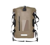 MotiveTech Mochila Impermeable Correas Ajustables Mochila PVC Bolsillo Frontal Equipaje, Marrón, Café, 30L