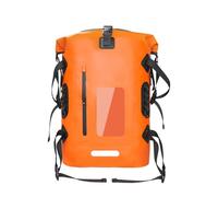 MotiveTech Mochila Impermeable Correas Ajustables Mochila PVC Bolsillo Frontal Equipaje, Naranja, Naranja, 30L