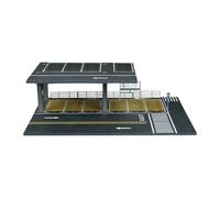 MotiveTech Modelo Caja Expositor de Carros Escala 1/64 Organizador Garage Diorama Material PVC Acrílico Construcción Modular Compatible con Escenarios de Colecci, Altura de 8.5 Cm