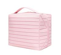 MotiveTech Neceser de Maquillaje Bolso Cosmético Estuche Organizador Trousse Apertura y Lateral para Asa de Mano Adecuado para Viaje Tocador Baño, Array, Rosa
