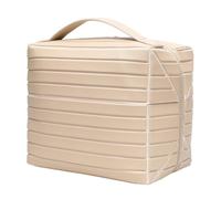 MotiveTech Neceser de Maquillaje Bolso Cosmético Estuche Organizador Trousse Apertura y Lateral para Asa de Mano Adecuado para Viaje Tocador Baño, Array, Albaricoque