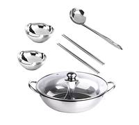 MotiveTech Olla de Cocción Rápida, Olla para Sopa de, Olla Profesional de Doble Cara para Restaurantes Y Hogares, Los 32cm, tal como se describe