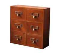 MotiveTech Organizador de Ficheros de Biblioteca, Archivador de Madera para Guardar Joyas, Cofre Compacto de Estilo Tradicional, Mueble Decorativo de Escritorio