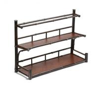 MotiveTech Organizador Té con Banja Rectangular Estantería Bambú con Banjas Elegante Estante para Cocina, Original, Escurridor De Tres Capas De Bambú Morado