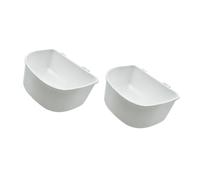 MotiveTech Paquete de 2 Comederos Colgantes para Mascotas, Comederos para Jaulas de Perros, Accesorio Práctico, Portátil Y para Animales Y Perros Pequeñ, Blanco