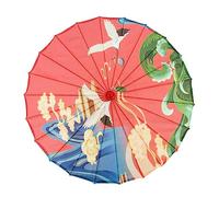 MotiveTech Paraguas Chino de Papel Aceitado, Estilo Chino, para Danza Clásica, de 81 Cm, Ideal para Festivales de Música, Decoración Y Fiestas, Estilo e