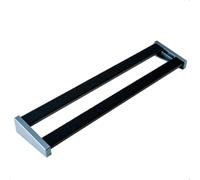MotiveTech Pedalera Aluminio Resisn Pedalera con Rieles Estable Tabla Pedales Aluminio para Músicos, Gris Plateado