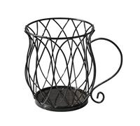 MotiveTech Porta Cápsulas de Café Organizador de Almacenamiento de para Café Y Snacks Accesorio de Hierro Resistente Adecuado para Oficina Hogar, Negro, Individual