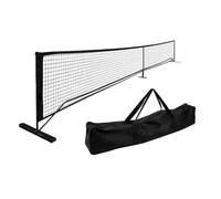MotiveTech Red de Pickleball Portátil Red Entrenamiento Marco Soporte Secciones Desmontables Barrera Estable Ligera con Bolsa Transporte Adecuada para, Negro, con Ruedas