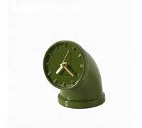 MotiveTech Reloj de Pared Decorativo Reloj de Mesa Reloj de Cerámica Reloj Industrial con Diseño de Conducto de Aire Moderno y Acabado Mate Mecanismo Silencioso, Olive Green