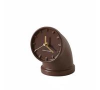 MotiveTech Reloj de Pared Decorativo Reloj de Mesa Reloj de Cerámica Reloj Industrial con Diseño de Conducto de Aire Moderno y Acabado Mate Mecanismo Silencioso, Matte Brown