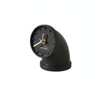 MotiveTech Reloj de Pared Decorativo Reloj de Mesa Reloj de Cerámica Reloj Industrial con Diseño de Conducto de Aire Moderno y Acabado Mate Mecanismo Silencioso, Matte Black