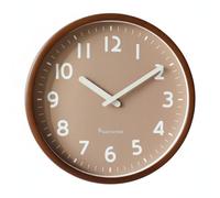 MotiveTech Reloj de Pared Madera Silencioso Redondo Minimalista con Mecanismo Continuo Diseño Sencillo para Lectura Diaria Decoración del Hogar Adecuado para, Marrón, 12 Pulgadas 30.5 Cm
