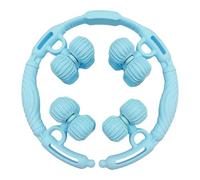 MotiveTech Rodillo de Piernas de 16 Ruedas con Abrazadera Circular para Masajear Los Músculos de Los Muslos Y La Espalda, Así como para Masaje de Tejido Profundo, Azul