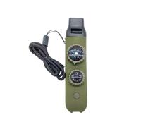 MotiveTech Silbato Multifuncional con Brújula Dispositivo de Emergencia Herramienta de Orientación Bocina Manual con Protector Bucal Diseño Adecuado para, Verde Militar