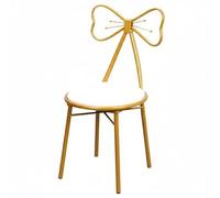 MotiveTech Silla de Mariposa con Respaldo en Flores Taburete de Tocador Ins Asiento Acolchado Suave Estructura Robusta de Hierro Adecuada para Adultos en, Blanco, Cuero Mariposa