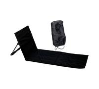 MotiveTech Silla de Playa Plegable, Silla de Salón para Exteriores con Respaldo Bajo para Adultos, Silla Reclinable para Jardín, Negro