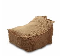 MotiveTech Sofá de Lectura Infantil Cojín de Suelo Sillón de Piso Acolchada con Funda de Corderoy y Espuma Triturada Asiento Reclinable y Cómodo, 60 60 40, Marrón