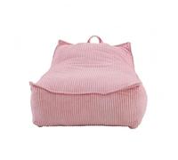 MotiveTech Sofá de Lectura Infantil Cojín de Suelo Sillón de Piso Acolchada con Funda de Corderoy y Espuma Triturada Asiento Reclinable y Cómodo, 60 60 40, Rosa