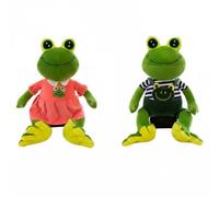 MotiveTech Suave Cara Cosida Peluche Rana Hierba Rana Peluche para Decoración, 50 Cm