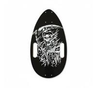 MotiveTech Tabla Teardrop con Redonados Mini Skateboard Acabado Liso Skate Pequeño, Negro con Diseño De La Parca, Largo 44 Ancho 25