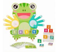 MotiveTech Tablero Numeración con Forma Rana Manipulativo Tablero Aprendizaje Temprano con Dos Móviles Interactivo Juguete Numeración Dos