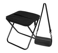 MotiveTech Taburete Plegable Tipo Mochila, Asiento de Camping Portátil para Exteriores, Silla de Camping, Bolsa de Viaje para Parques, Jardines, Viajes, Patios T, Negro 26x26x24cm