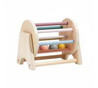 MotiveTech Tambor Educativo para Niños con Cilindro Giratorio Juguete de Mesa Deslizantes Rodamiento Estable Madera Apoya Atención y Causa-Efecto
