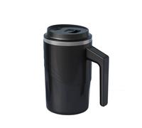 MotiveTech Taza Autoagitadora Acero Inoxidable Automática Taza Mezcladora Eléctrica Térmica Vaso Mezclador para portistas, Viajes, Negro, 400ml