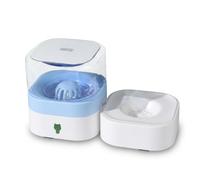 MotiveTech Tazón para Beber con pósito No Eléctrico Tazón para Beber Gravedad sin Cables Agua con Filtro Mascotas, s, Casa, Azul