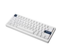 MotiveTech Teclado Mecánico Compacto Teclado Teclado Gaming Teclado Programable Teclado Retroiluminado con Montaje de Junta Que Reduce Fatiga de Personalización, Blanco, Qk61 Inglés