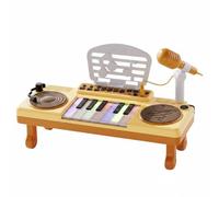 MotiveTech Teclado Musical Infantil con Teclado Interactivo Mesa Giratoria y Efectos de Luz para Exploración Coordinación y Creatividad Adecuado para Juegos en Interiores Aprendizaje y Regalo