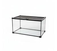 MotiveTech Terrario para Reptiles Buena Ventilación Caja de Cría de Cristal Portátil Terrario Panorámico para Exhibición, 50x30x25cm