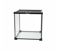 MotiveTech Terrario para Reptiles Buena Ventilación Caja de Cría de Cristal Portátil Terrario Panorámico para Exhibición, 30x30x30cm