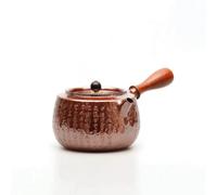 MotiveTech Tetera Cobre Resistente Al Óxido Tetera con Tapa Compacto Hervidor para Aficionados Al Té, Cocina, Oficina, Tetera De Cobre Con Mango Lateral Y Grabado De Sutra Del Corazón