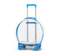 MotiveTech tín con Ruedas Rígido tín con Ruedas Práctico Carrito Asa lescópica para s, Viajeros, Azul